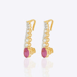 Pink Flame Earcuffs