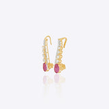 Pink Flame Earcuffs