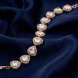 Ivory Solid Polki Diamond Bracelet