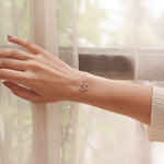 Veer Diamond Bracelet in 14K gold with Om motif and Polki diamond detailing.