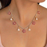 Ruby Rose Cascade Necklace