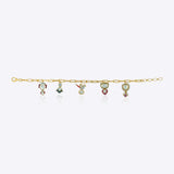 Whimsy in Bloom Bracelet in 18k gold with nature-inspired charm motifs.