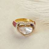 Queens Heart Polki Ring