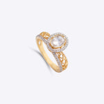 18K gold Polki Moonlit Ring with diamonds inspired by moonlight.