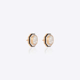 Regal Polki Diamond Enamel Ear Studs