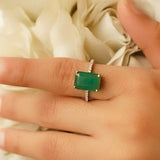 Lone Emerald Ring