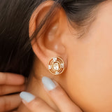 Golden Aura Polki Diamond Earrings