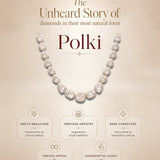 Educational banner explaining the beauty and artistry of Polki diamonds