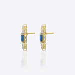 14K gold Noelle Bloom floral stud earrings with delicate detailing.