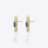 14K gold Noelle Bloom floral stud earrings with delicate detailing.