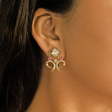 Blush Ribbon Earrings