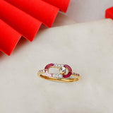 Crimson Capsule Sparkle Ring