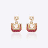 Rosewood Polki Diamond Earring