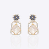 Aura Polki Diamond Stone Earrings