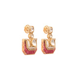 Rosewood Polki Diamond Earring