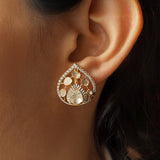 Leaf of Light Polki Earrings