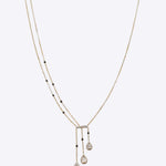 Rhythm Polki Mangalsutra in 14k gold with a linear Polki drop accent