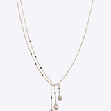 Rhythm Polki Mangalsutra in 14k gold with a linear Polki drop accent