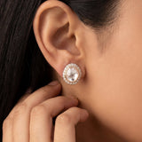 Delicate Polki Diamond Studs