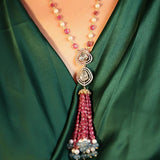 Ruby Tassel Polki Necklace