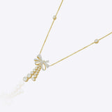 Curved Cascade Necklace