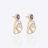 Aura Polki Diamond Stone Earrings