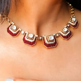 Rosewood Polki Diamond Necklace
