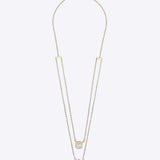Layered Polki necklace in 14K gold with a softly tiered, minimalist silhouette.