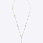 14K gold necklace with a refined oval Polki centrepiece and minimal silhouette.