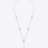 14K gold necklace with a refined oval Polki centrepiece and minimal silhouette.