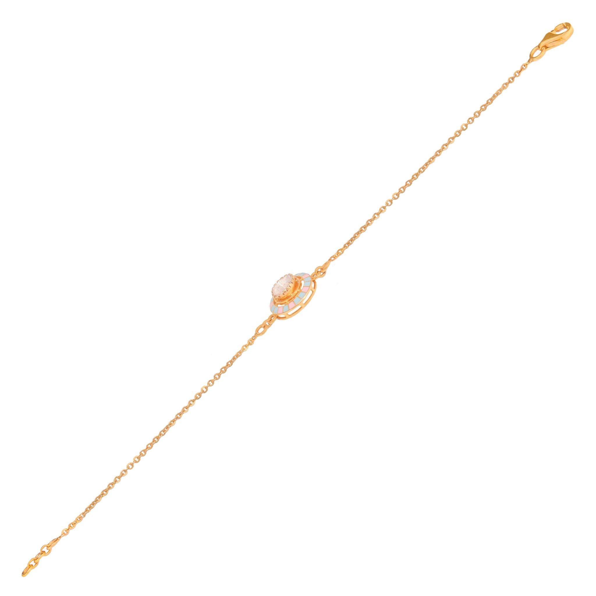Colour Floss Polki diamond bracelet with vibrant uncut gems