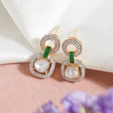 Zinnia Polki Diamond Earrings