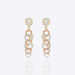 14k gold detachable Polki diamond earrings, wearable long or as studs.
