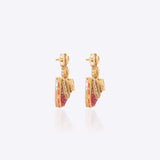 Rosewood Polki Diamond Earring