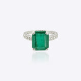 Solitaire Emerald Ring