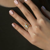 Crossline Polki Ring