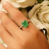 Solitaire Emerald Ring