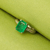 Solitaire Emerald Ring