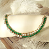 Stella Colour Stone Polki Diamond Necklace