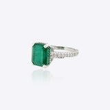 Solitaire Emerald Ring