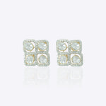 14K gold Orlina Studs with sparkling Polki and diamond detailing.