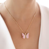 Initial ‘A’ Butterfly Necklace