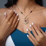 Obsidian Petal Necklace