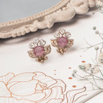 14K gold Mughal Muse earrings with Polki diamonds in a classic motif.