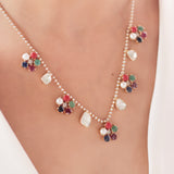 Color Bouquet Polki Diamond Necklace