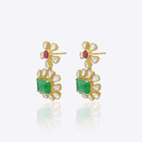 Polki Stone Floral Earrings