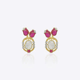 Crimson Flora Studs