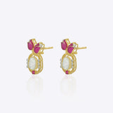 Crimson Flora Studs