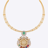 Medallion Navratna Necklace