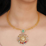 Medallion Navratna Necklace